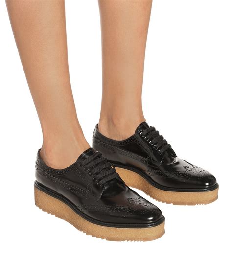 prada leather platform brogues|Prada sandals for women.